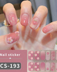 12 Tips Spring Summer Flowers Heart Semi Cured Gel Nail Strips