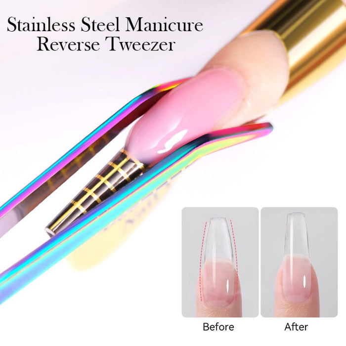 Stainless Steel Manicure Reverse Tweezer 07