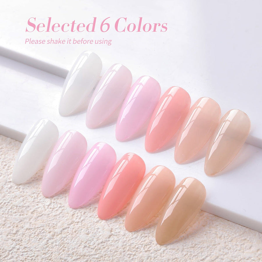 6 Colors Prime Basic Milky Jelly Gel 7ml