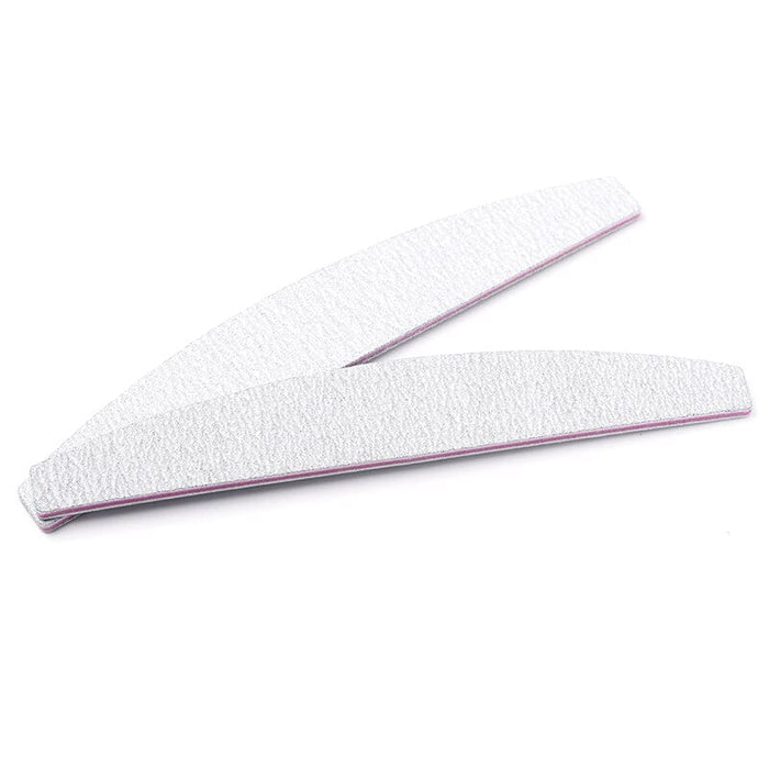 5pcs White Curved Nail Files 100/180