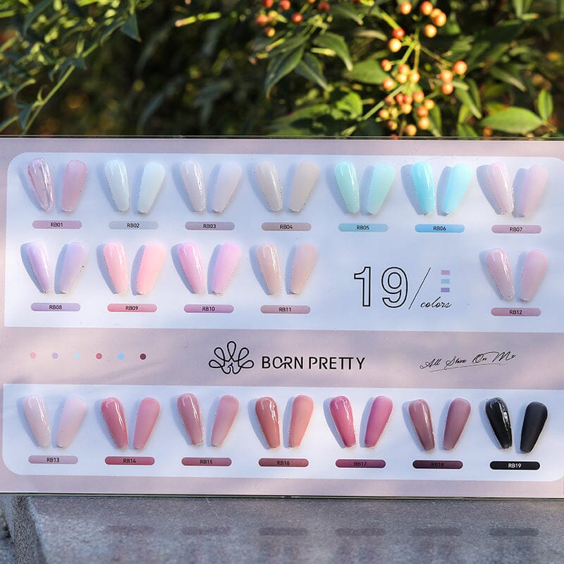 Color Chart Card for Rubber Base Gel