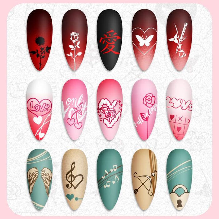 Nail Stamping Plate Valentine's Day-L002