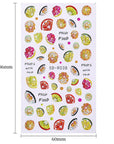 Fruit Flower Butterfly 5D Nail Stickers