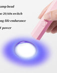 Pink Hexagon Handheld Nail Lamp 3W