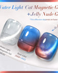 2pcs Set Water Light Cat Magnetic Gel & Jelly Nude Gel