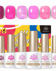 6 Colors Pink Muse Milky Jelly Gel Polish Set 7ml