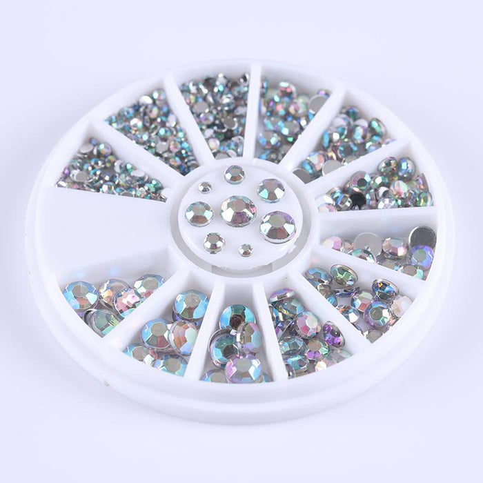 Nail Rhinestones in Wheel 3D Nail Decoration