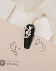 Butterfly Heart Pearly Alloy Nail Decoration