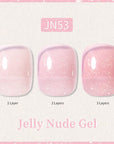 Glitter Nude Pink Jelly Nude Gel 10ml (JN51-JN74)