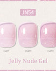 Glitter Nude Pink Jelly Nude Gel 10ml (JN51-JN74)