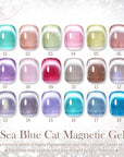 18 Colors Sea Blue Cat Magnetic Gel Set 10ml