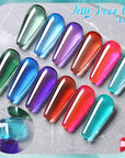 6 Colors Green Blue Gel Polish Set 10ml