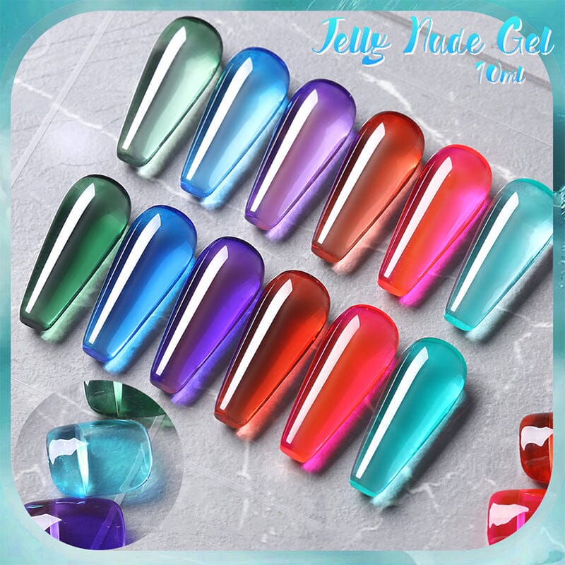 6 Colors Green Blue Gel Polish Set 10ml