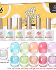 6 Colors Jelly Nude Gel Set 10ml