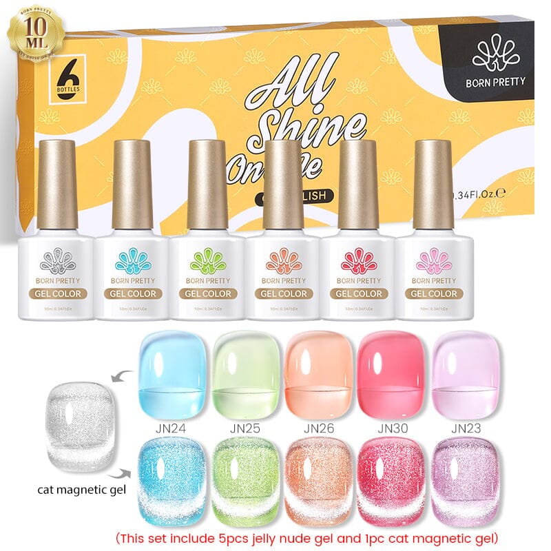 6 Colors Jelly Nude Gel Set 10ml