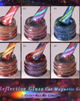 6 Colors Reflective Glass Cat Magnetic Gel 10ml (with Magnetic Stick)