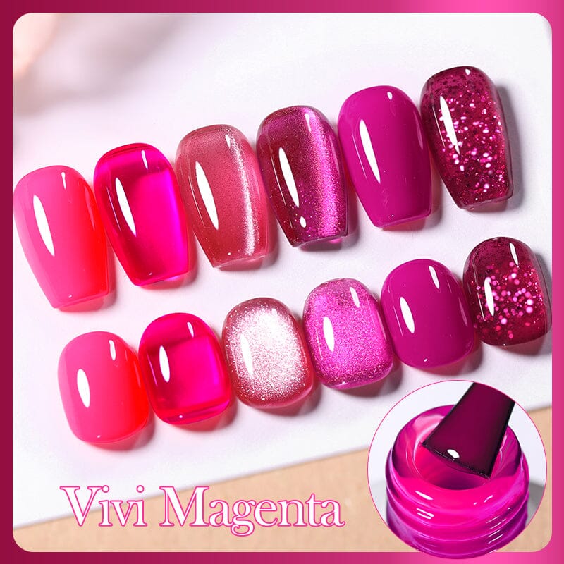 6 Colors Vivi Magenta Gel Polish Set 10ml