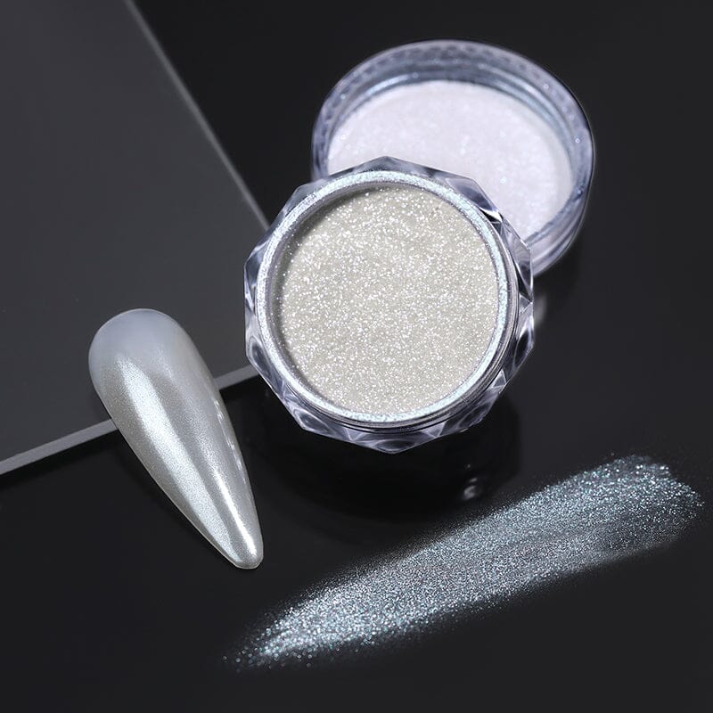 Silver Gradient Auroras Pearl Nail Powder #07