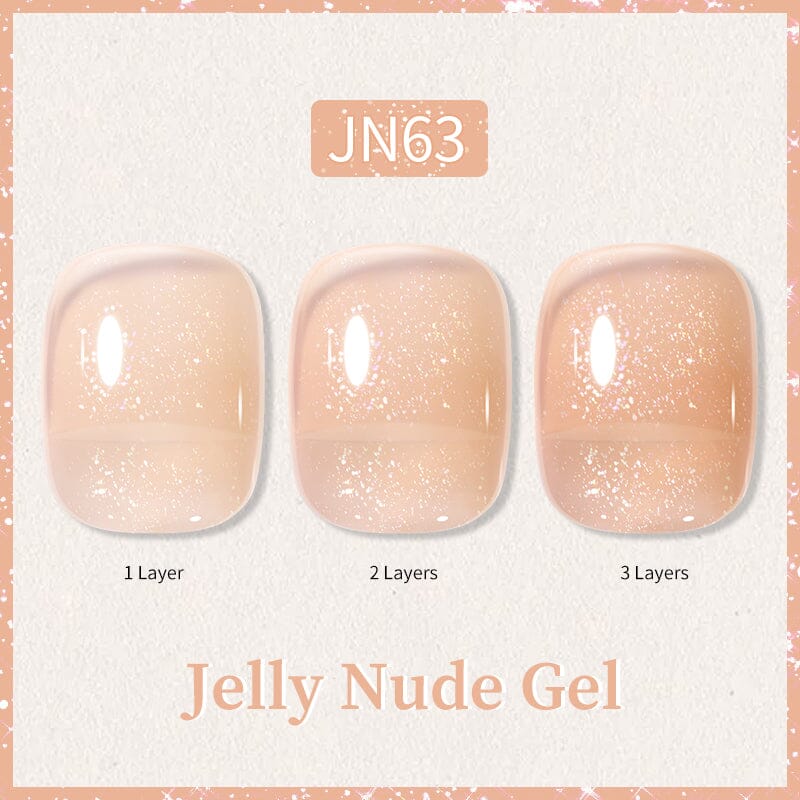 Glitter Nude Pink Jelly Nude Gel 10ml (JN51-JN74)