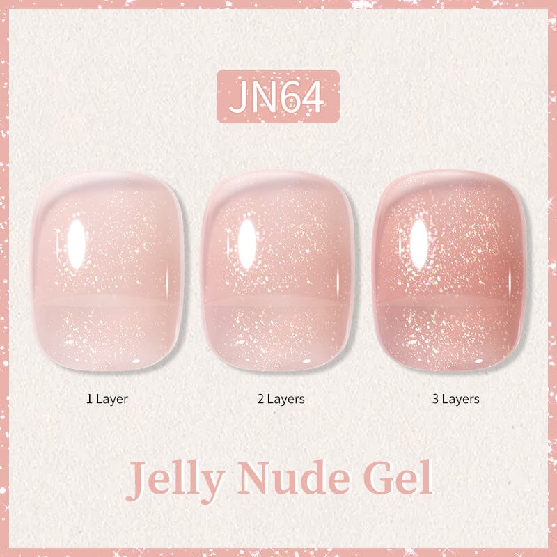 Glitter Nude Pink Jelly Nude Gel 10ml (JN51-JN74)