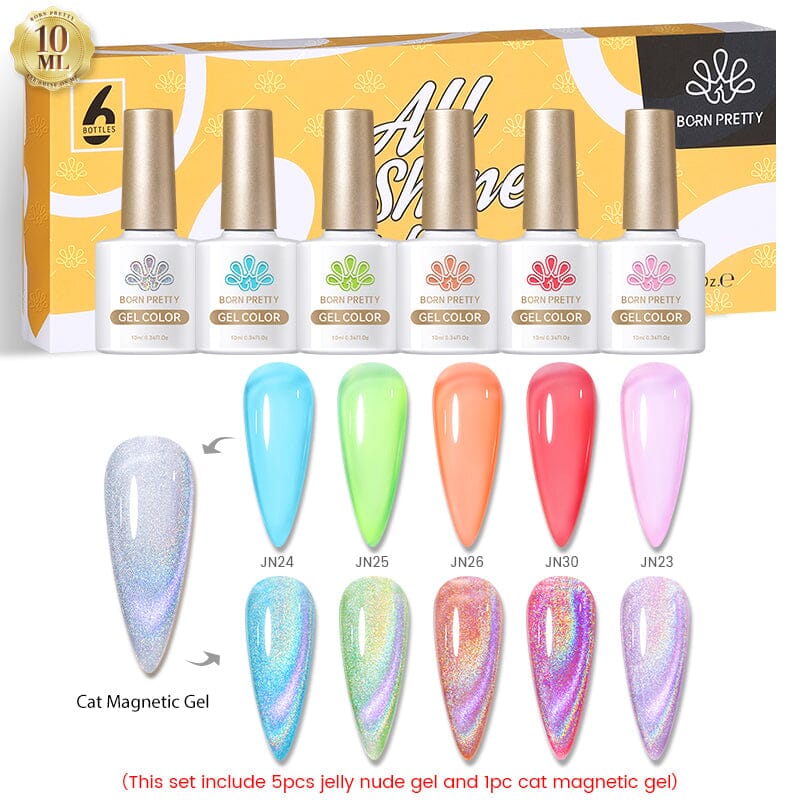 6 Colors Jelly Nude Gel Set 10ml