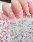 Mix Shapes Nail Art Decorations Sparkle Mini Auroras Ice Translucent Rhinestone Nail Art Manicure