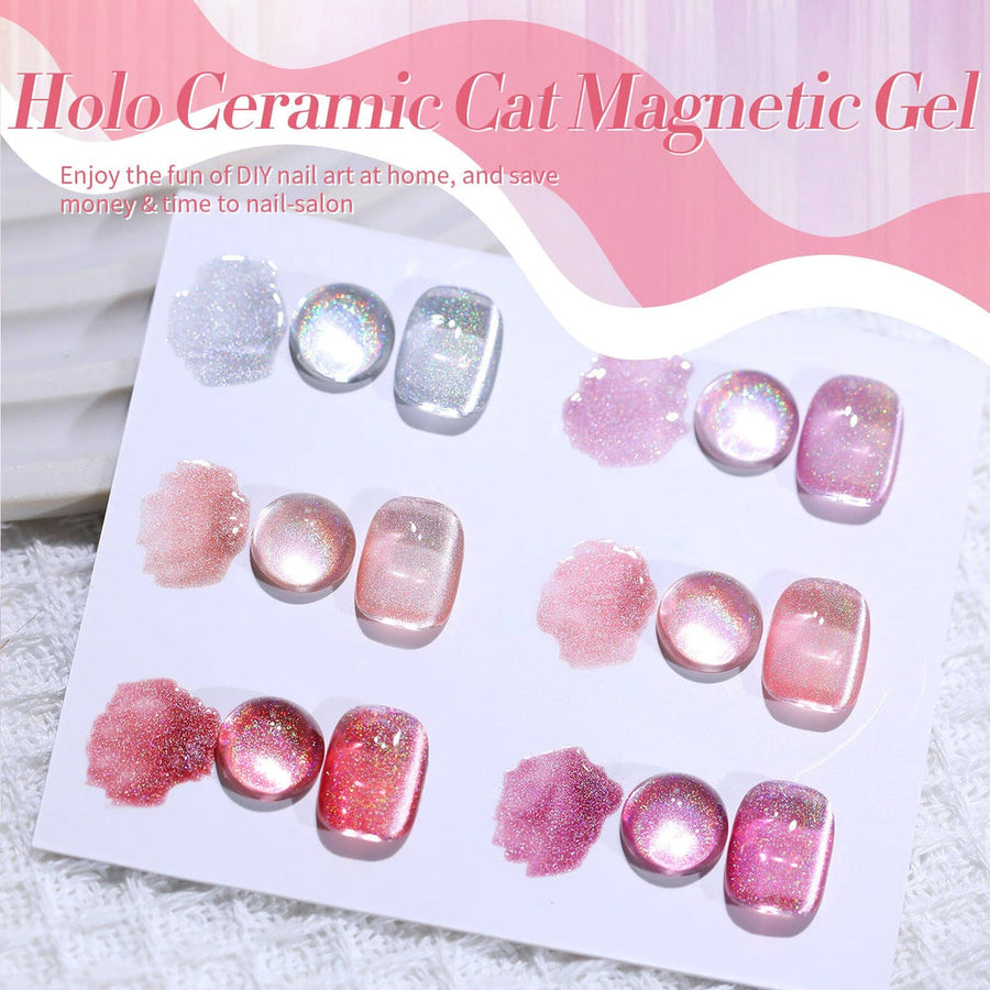 6 Colors Holo Ceramic Cat Magnetic Gel 7ml