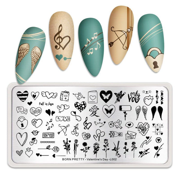 Nail Stamping Plate Valentine's Day-L002