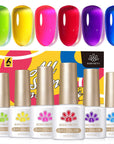 6 Colors Neon Garden Ice Jelly Gel Polish Set 7ml