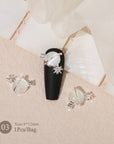 Butterfly Heart Pearly Alloy Nail Decoration