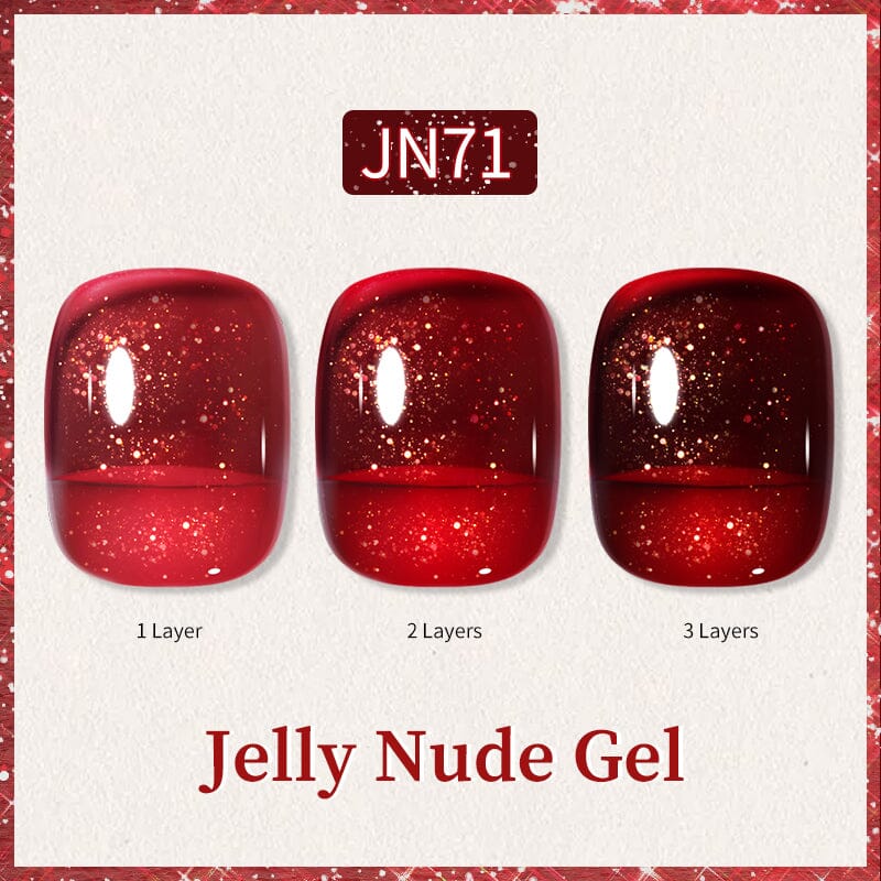 Glitter Nude Pink Jelly Nude Gel 10ml (JN51-JN74)