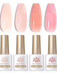 4 Colors Floral Hush Milky Jelly Gel 7ml