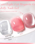 2pcs Set Water Light Cat Magnetic Gel & Jelly Nude Gel