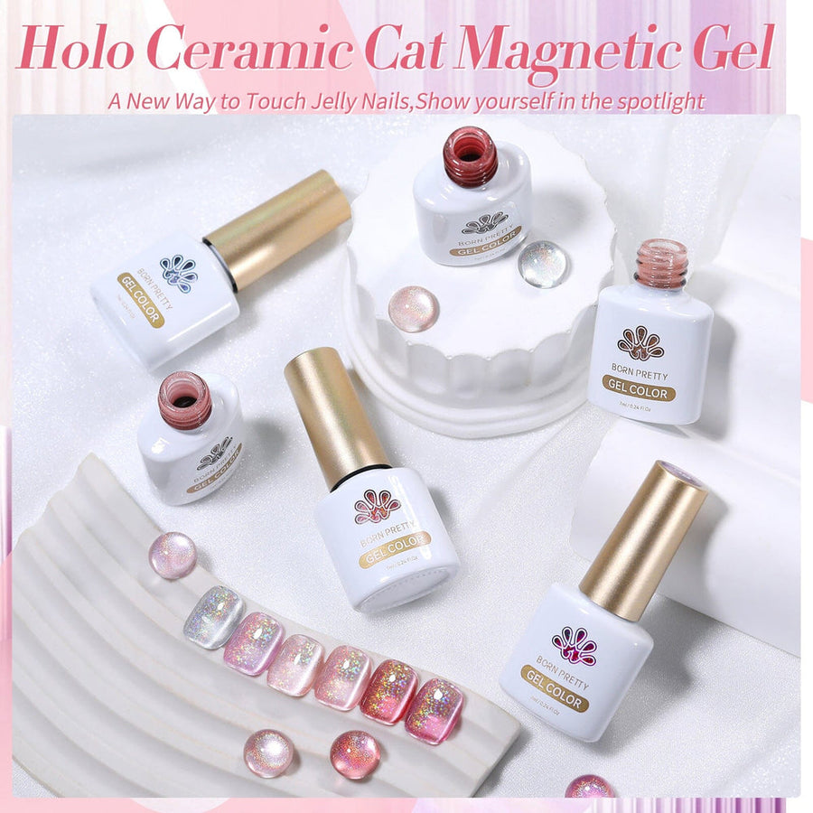 6 Colors Holo Ceramic Cat Magnetic Gel 7ml