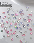 Mix Shapes Nail Art Decorations Sparkle Mini Auroras Ice Translucent Rhinestone Nail Art Manicure