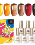 6 Colors Crystal Amber Jelly Gel Polish Set 10ml