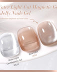 2pcs Set Water Light Cat Magnetic Gel & Jelly Nude Gel