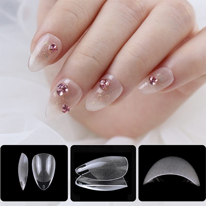 120pcs Semi-frosted Almond Nail Tips