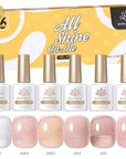 6 Colors Jelly Nude Gel Set (Set 14-20)