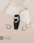 Butterfly Heart Pearly Alloy Nail Decoration