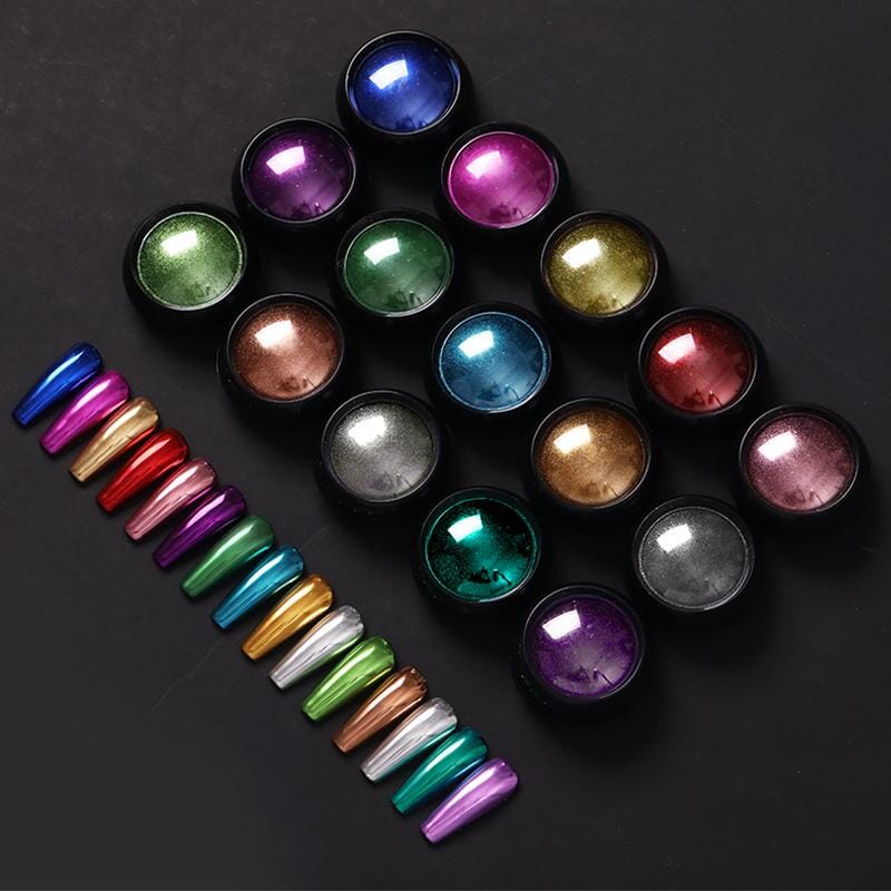 15 Colors Mirror Nail Powder Set