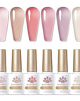 Nude - 6 Colors Gel Polish Set 10ml