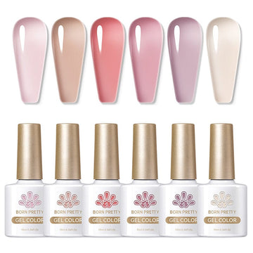 Nude - 6 Colors Gel Polish Set 10ml