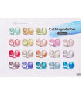 Color Chart Card for Sea Blue Cat Magnetic Gel