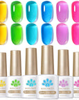 6 Colors Summer Soda Ice Jelly Gel Polish Set 7ml