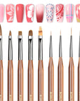 9pcs Nail Brush Set