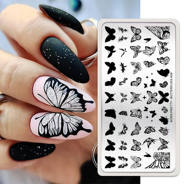 Nail Stamping Plate BUTTERFLIES-N08