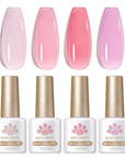 4 Colors Muted Bloom Milky Jelly Gel 7ml