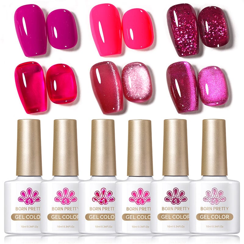 6 Colors Vivi Magenta Gel Polish Set 10ml