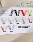 Color Chart Card for Liner Paint Gel